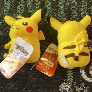 Pikachu Plush Pokémon hanging string 7 1/2 inch toy boy girl adult cute